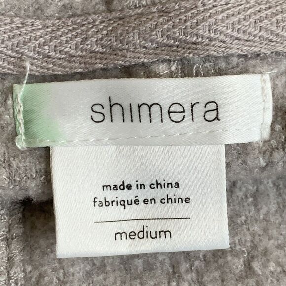 Shimera Open Cardigan Women M Gray Waterfall Fleece Dolman Sleeve Stretch D10 - Picture 7 of 11